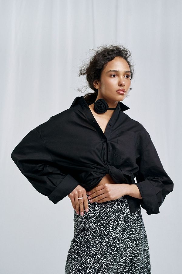 Чорний чокер-троянда  #RU# Чокер черный роза  № 2