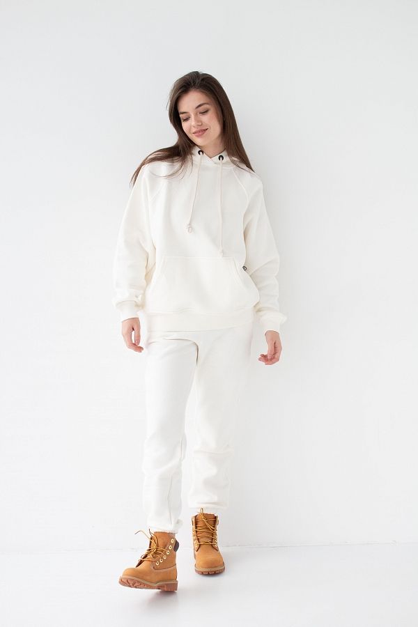 Костюм спортивний утеплений на флісі білий Н0123 #RU# Костюм спортивный утепленный на флисе белый Н0123 № 2