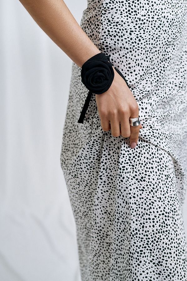 Чорний чокер-троянда  #RU# Чокер черный роза  № 1