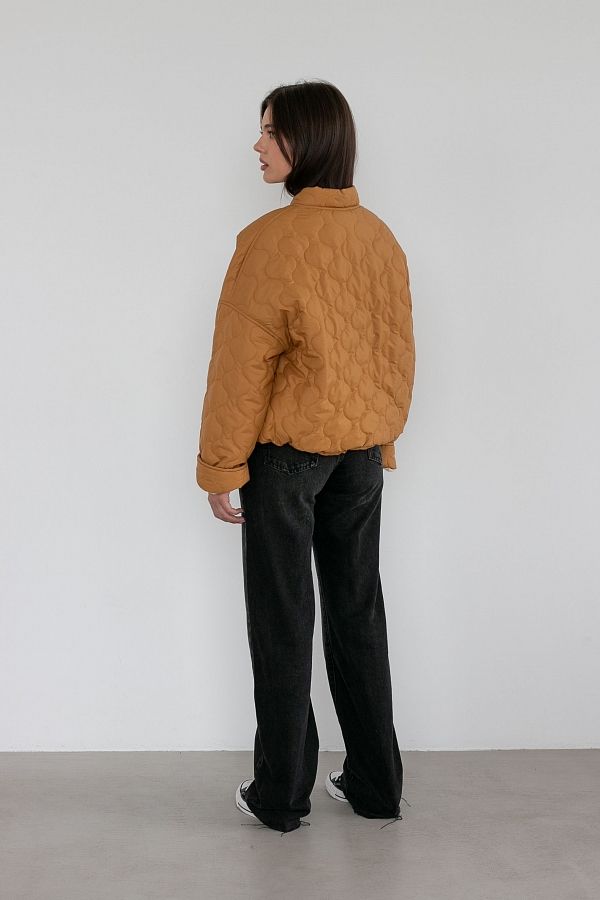 Бомбер на кнопках гірчичний К0623 #RU# Бомбер на кнопках горчичный К0623 № 5